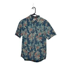 Sunrise Kingdom Men's Large casual button down shirt Hawaiian Tropical print